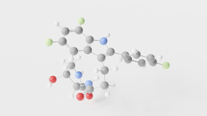 inaxaplin molecule 3d, molecular structure, ball and stick model, structural chemical formula apolipoprotein inhibitors
