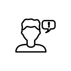 Complaint icon Flat vector set outline