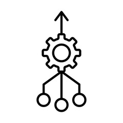 Consolidation icon Flat vector set outline