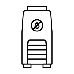 dehumidifier icon Flat vector set outline
