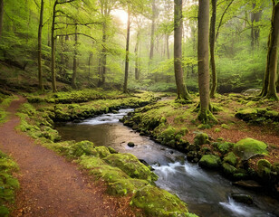 Obraz premium The beautiful nature and landscape around mountain,river animal.