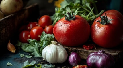 fresh vegetables on the table