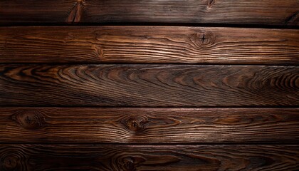 Naklejka premium Striking Dark Wood Texture Backdrop Rich, Rustic Elegance Amidst a Mystical Forest Setting, Perfect for Interior Design or Artistic Exploration.