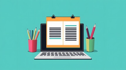 Bullet-Pointed SOP Template on Laptop Screen with Editable Sections