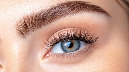 Alluring Blue Eyed Beauty with Captivating Lashes and Flawless Makeup