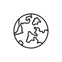 Globe Icon Flat vector set outline