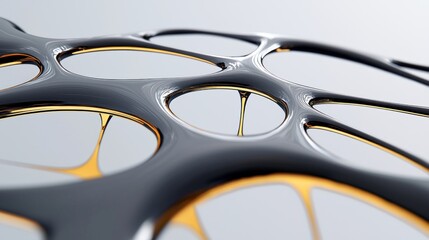 Abstract Fluid Gold and Gray Texture