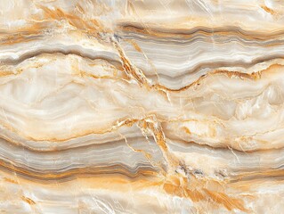Obraz premium Abstract marble texture with wavy golden and beige pattern for design materials