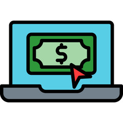 Pay Per Click lineal color icon