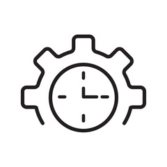 Time Management icon Flat vector set outline