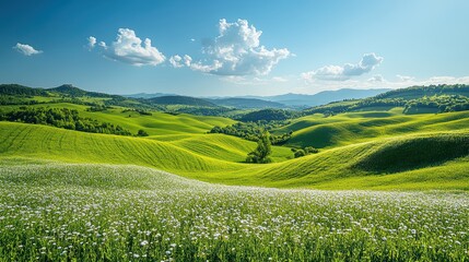 Obraz premium landscape with grass and sky