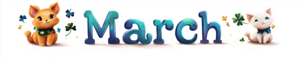 A whimsical and festive March Banner