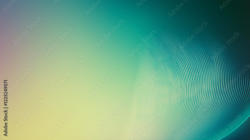 Aufkleber Elegant abstract digital artwork featuring a smooth gradient color transition from dark green to light blue with a slightly grainy texture. The gradient flows diagonally from the top left to the botto