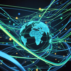 Obraz premium abstract background with globe