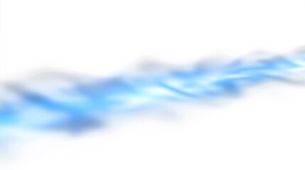 Glowing blue blurred horizontal line on white background