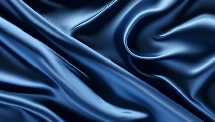 Fototapeta premium silky fabric in a blue tone