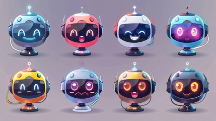Robots Avatar Expression: Laughing Face Emoji Bot