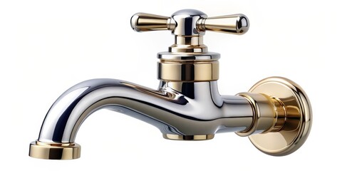 Chrome and Gold Faucet
