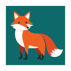 Obraz premium fox cartoon isolated on white