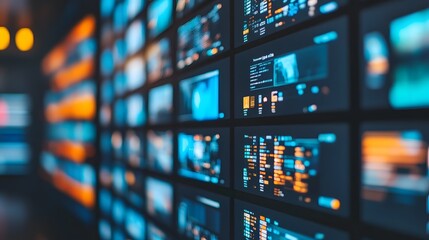 Futuristic Digital Dashboard for Data-Driven Business and Finance Analytics