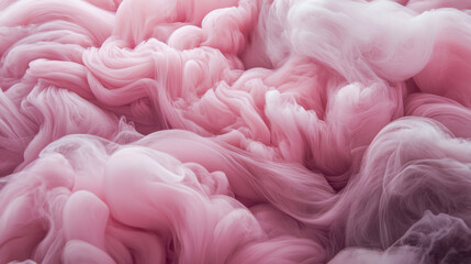 Fototapeta premium Abstract Pink and White Ink Swirls: A Serene Fluid Art Piece