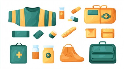 Emergency Medical Health Care Cloth Icon Design for Aid Assistance in Crisis Situations