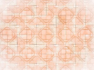 Fototapeta premium Beautiful patterned beige brick wall background and texture, vintage style.
