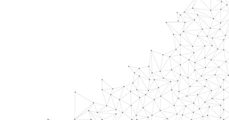 communication futuristic lines with dot connecting to others triangle abstract data lines in transparent background template