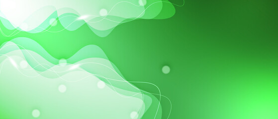 Trendy green abstract technology design template for web