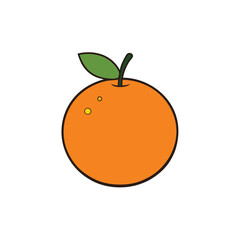 orange with leaves