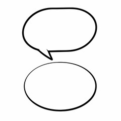 Templates with two empty speech bubbles vector illustration (1)
