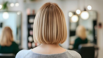 Fototapeta premium Sophisticated Salon:Elegant Hairstyling and Beauty Treatments in a Stylish Setting