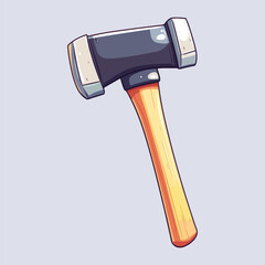 Hand drawn Hammer cartoon vector illustration