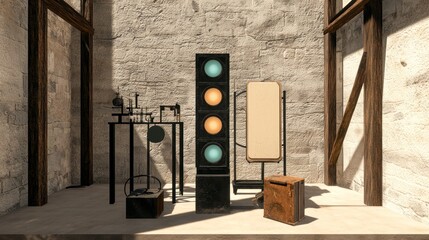 Modern Light Sculpture Installation