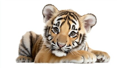 Fototapeta premium Adorable Tiger Cub Portrait