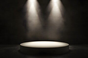 empty stage with spotlight