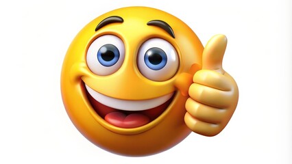 Happy Emoji with Thumbs Up