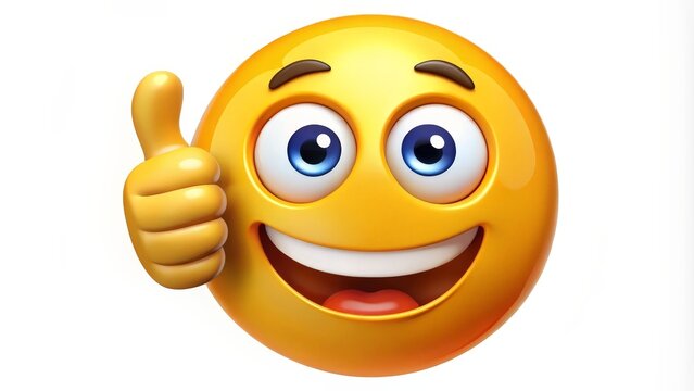 Naklejki Thumbs Up Smiley Emoji