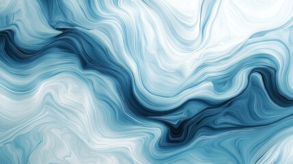 Fototapeta premium Serene Blue and White Abstract Swirling Pattern Background Design