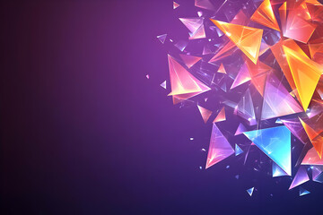 Abstract Geometric Background Purple Triangles