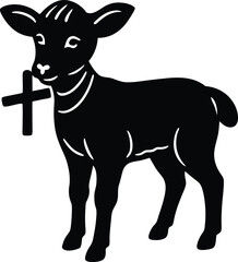 silhouette of a goat