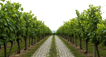 Naklejka premium Vineyard Pathway Landscape