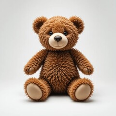 Obraz premium cute bear soft toy on isolated white background