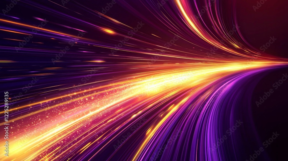 Poster Colors twist and weave together in a vibrant display, illuminating a cosmic pathway filled with energy and motion, inviting viewers into a realm of imagination and wonder