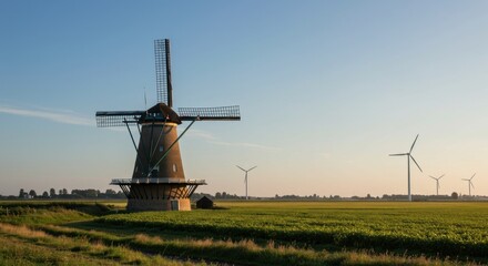 Dutch Windmill and Modern Wind Turbines: A Contrast in Energy