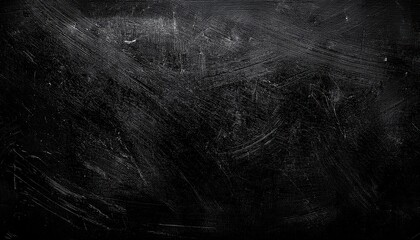 Striking Grunge Texture Distressed Black Background with Rough Scratches and an Old, Dark Atmosphere, Ideal for Edgy Designs or Dystopian Themes