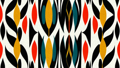 Abstract background in Ikat technique . Printable pattern for wall decorations.