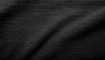 Closeup Texture of Black Denim Cloth Exploring the Rich Grain and Stitching Details in a Timeless Material