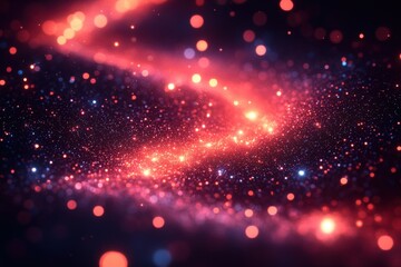 Fototapeta premium Red And Blue Glitter Sparkles Abstract Background