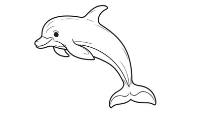 Obraz premium set of silhouettes of dolphins